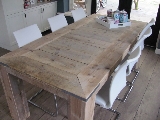 tafel steigerhout 4 poten, blad in verstek