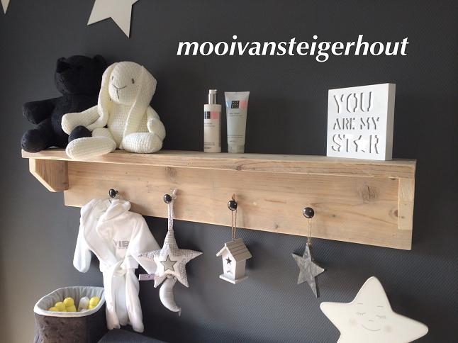 wandplank van steigerhout