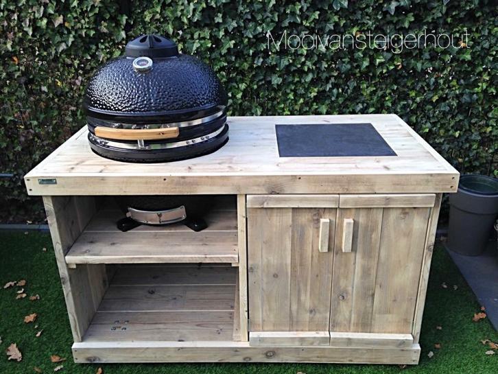 big green egg tafel steigerhout