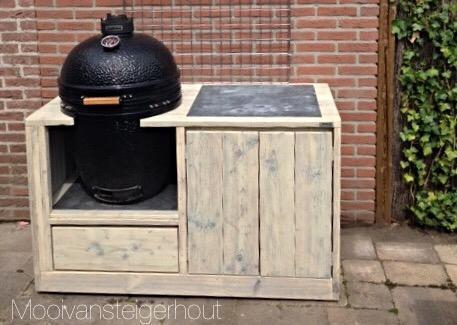 big green egg tafel steigerhout