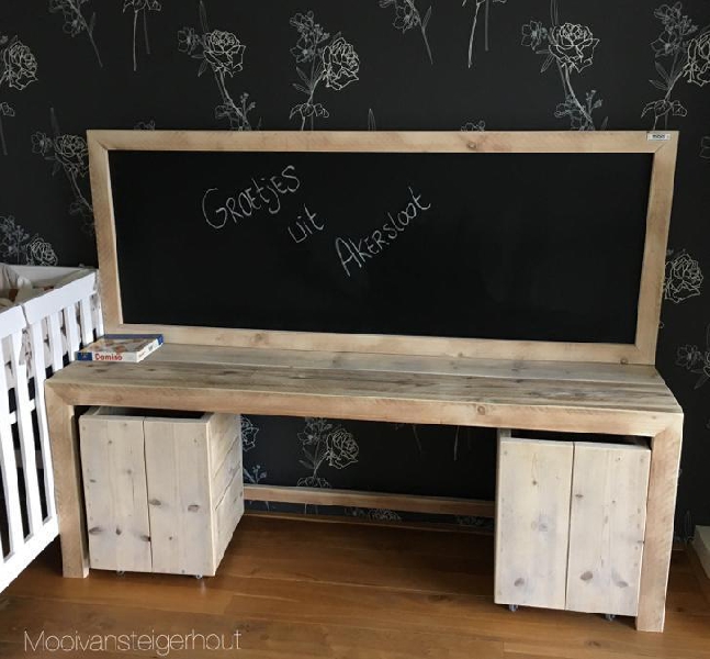 schoolbord steigerhout