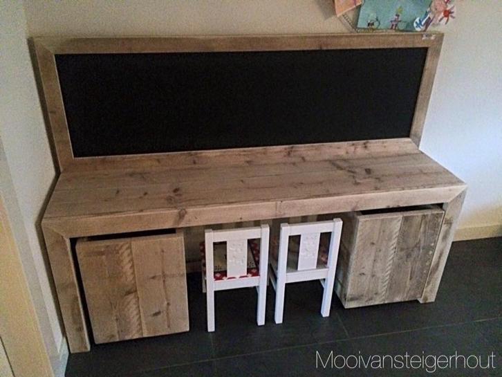 speeltafel steigerhout incl. schoolbord