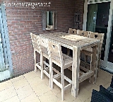 bar set van steigerhout