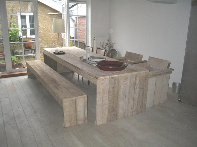 tafel steigerhout met dichte poten