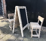 schoolbord van steigerhout