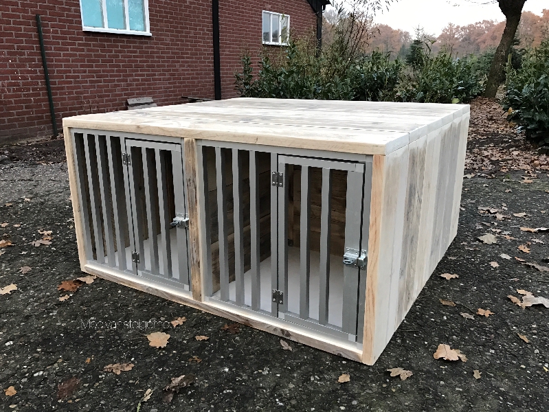 kamerkennel / bench van steigerhout