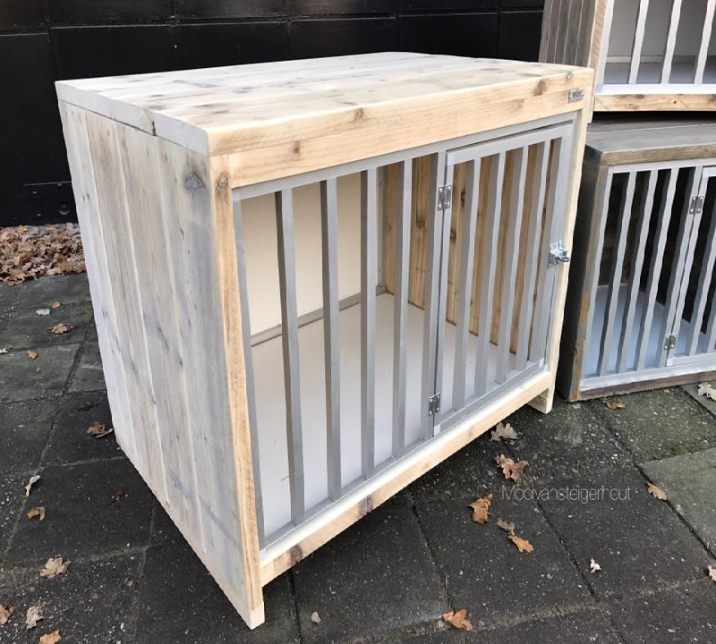 kamerkennel / bench van steigerhout