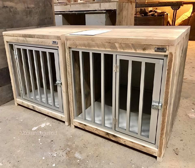 kamerkennel / bench van steigerhout