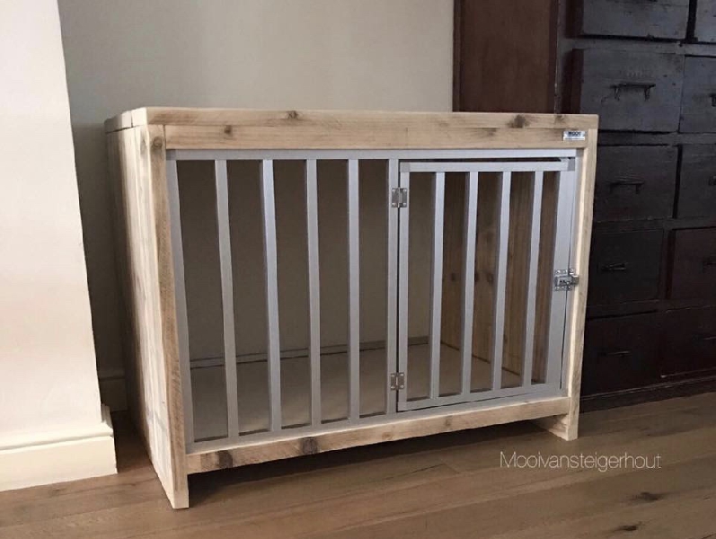 kamerkennel bench van steigerhout