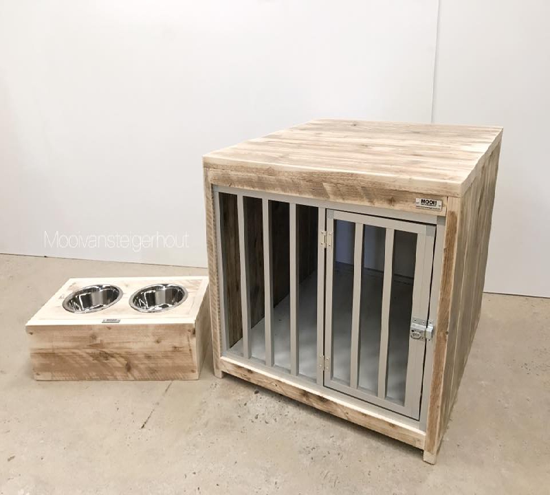 kamerkennel bench van steigerhout
