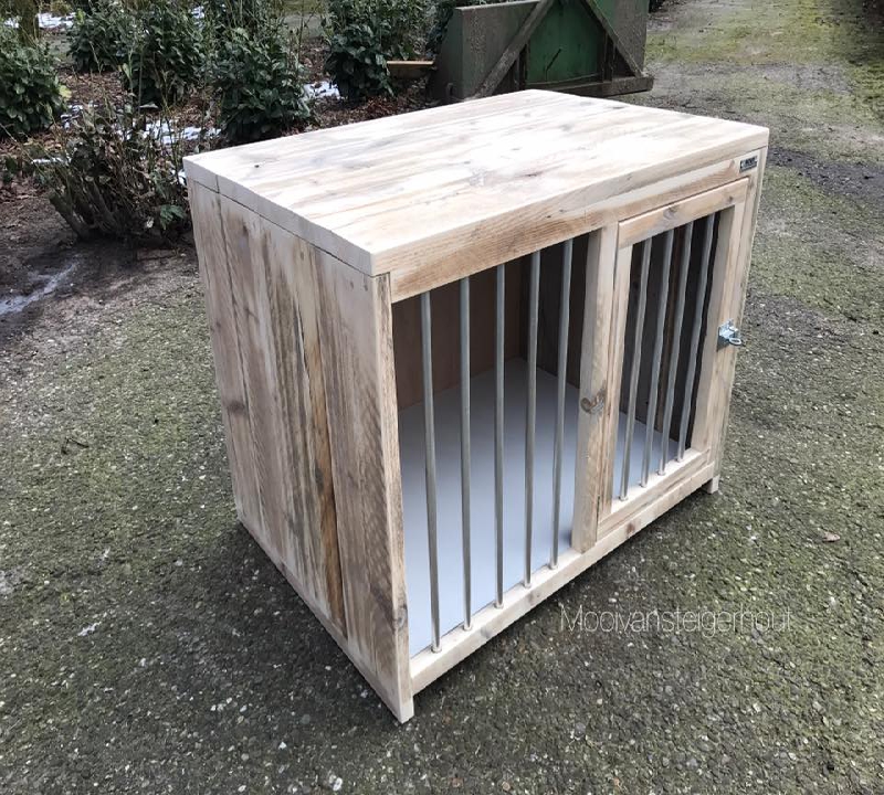 kamerkennel bench van steigerhout