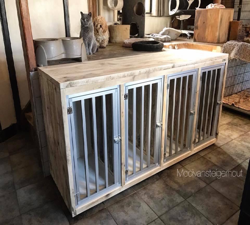 Bench van steigerhout