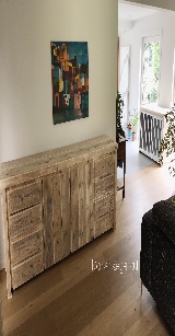 Dressoir van steigerhout.