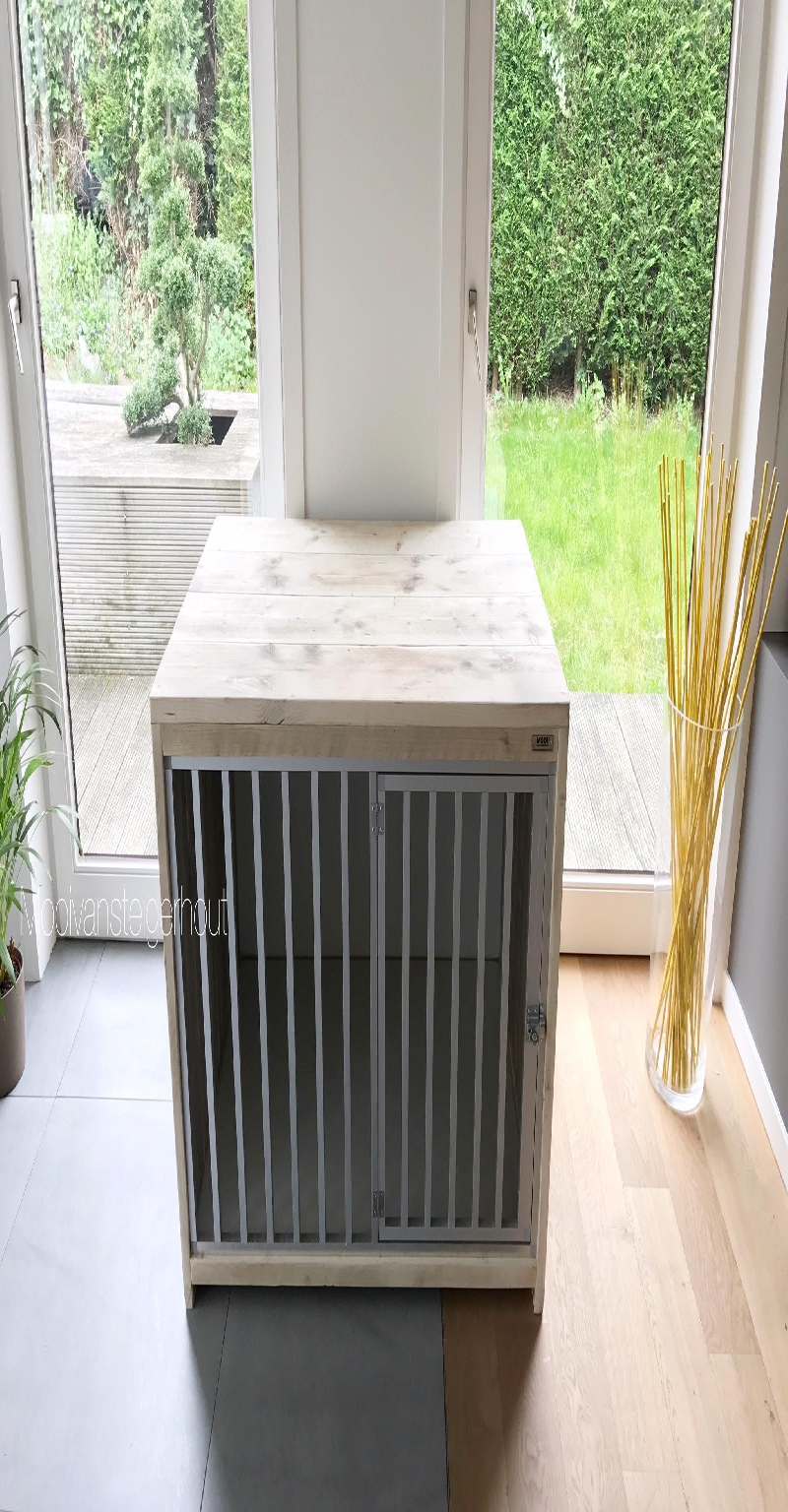 Bench van steigerhout.