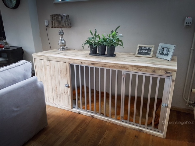 Bench dressoir van steigerhout.