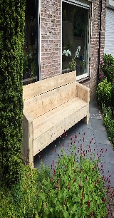 loungebank van steigerhout.