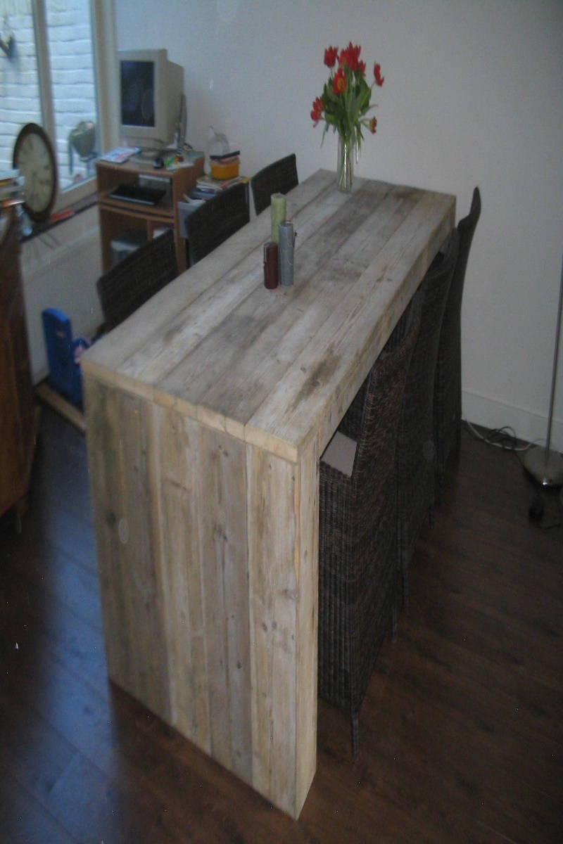 tafel steigerhout blokzijkanten