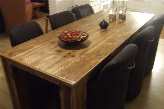 tafel steigerhout 4 poten + naturel lak